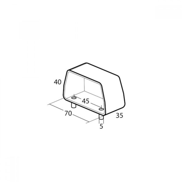 Φώτα πινακίδας 12/24V για τρέιλερ (λάμπα C5W - 70x40x35mm) - 1 τεμ. - Image 2