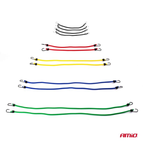 Χταπόδια ελαστικά (4mmΧ25cm 4ΤΕΜ)(8mmX45cm 2ΤΕΜ)(8mmΧ60cm 2ΤΕΜ)(8mmX75cm 2ΤΕΜ)(8mmX90cm 2ΤΕΜ) AMIO - 12 ΤΕΜ. - Image 4