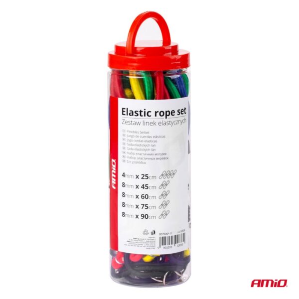 Χταπόδια ελαστικά (4mmΧ25cm 4ΤΕΜ)(8mmX45cm 2ΤΕΜ)(8mmΧ60cm 2ΤΕΜ)(8mmX75cm 2ΤΕΜ)(8mmX90cm 2ΤΕΜ) AMIO - 12 ΤΕΜ. - Image 8