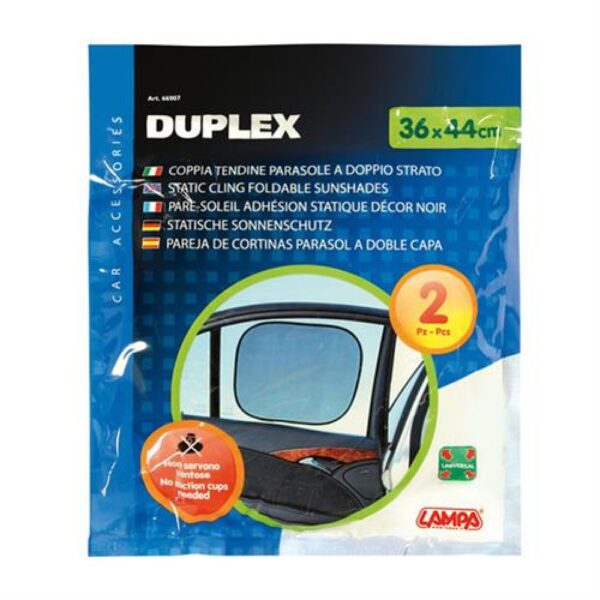 Κουρτινάκια πλαϊνά στατικά Duplex 44x36cm (χωρίς βεντούζες) Lampa - Image 5