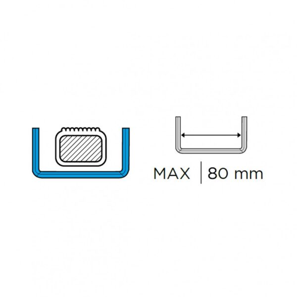 U-Bolt σύστημα δέσης (fitting system) 800mm Marathon μπαγκαζιέρων οροφής σε μπάρες- Menabo - Image 2