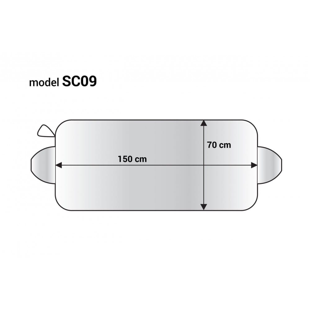 Ηλιοπροστασία εξωτερική παρμπριζ αυτοκινήτου universal 150x70cm (ασημί-EPE FOAM) Amio - Image 2