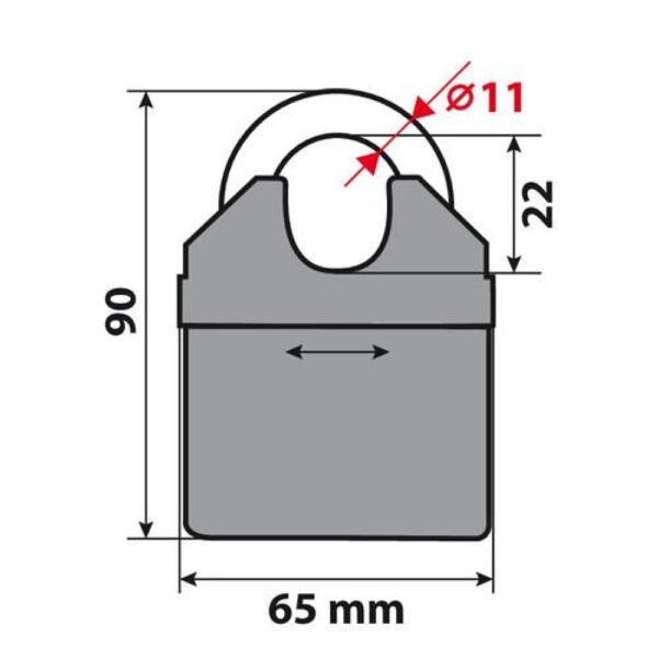 Αντικλεπτική κουλούρα C-Lock 150 Plus από χάλυβα - Image 3