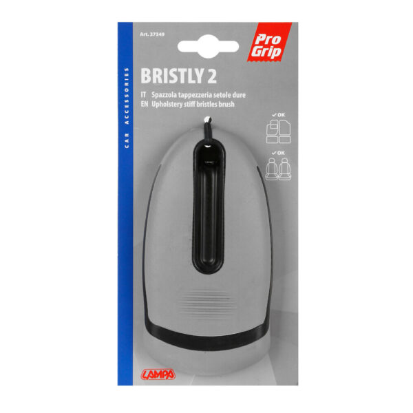 Βούρτσα καθαρισμού χειρός Bristly 2 Pro-Grip κατάλληλη για καθίσματα/πατάκια γκρι-μαύρο Lampa - Image 3