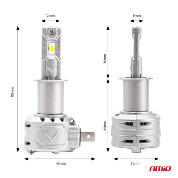 Λάμπες H3 10-16V 72W 6.500K 7920lm Led Can-Bus (με ανεμιστηράκι ) X2 series Amio - Image 3