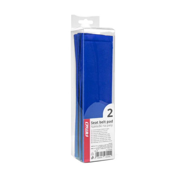 Μαξιλαράκια ζώνης σε μπλε χρώμα με velcro 22x6cm Amio -2 τμχ - Image 4