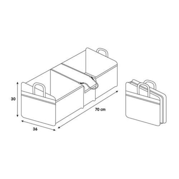 Organizer πορτ μπαγκάζ Deluxe (XL) (70 Χ 36 cm) - Image 6