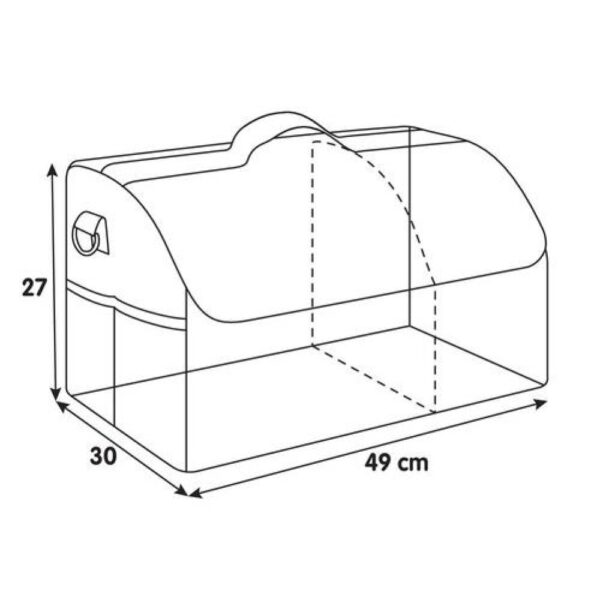 Τσάντα Organizer πορτ μπαγκάζ Trunk Organizer αδιάβροχο (M) 2 θέσεων & 4 τσέπες (49x30 cm) - Image 5