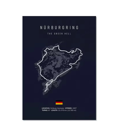 Αφίσα διακοσμητική Formula 1 Nurburgring Germany 30x40cm με μονοθέσιο σε δράση
