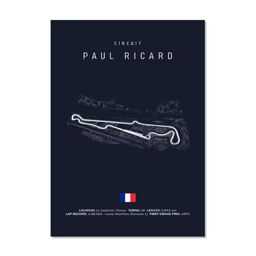 Αφίσα διακοσμητική Formula 1 Paul Ricard France 30x40cm με μονοθέσιο σε πίστα Le Castellet