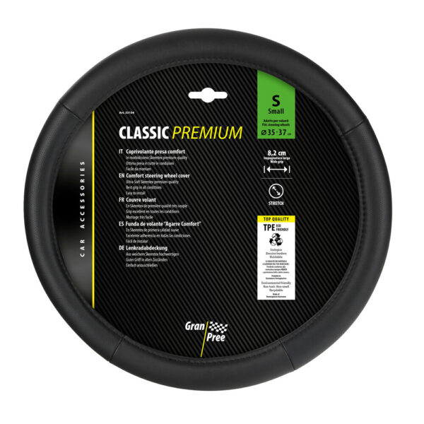 Κάλυμμα τιμονιού δέρμα μαύρο Skeentex Classic Premium Gran Pree (S) 35-37cm Lampa - Image 4