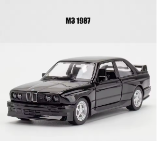 Μινιατούρα BMW M3 1987 σε κλίμακα 1:36 μαύρου χρώματος