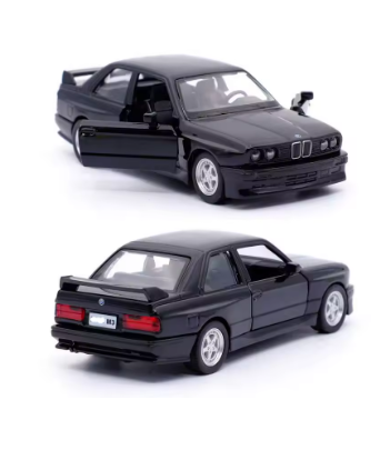 Μινιατούρα BMW M3 1987 σε κλίμακα 1:36 μαύρου χρώματος