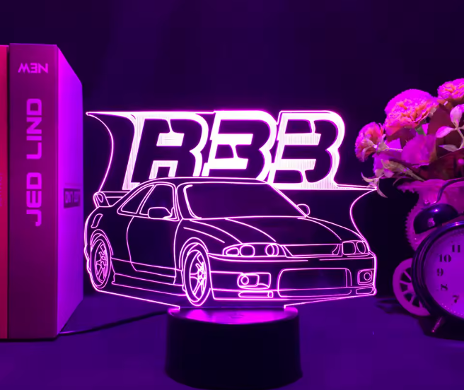 LED φωτιστικό Nissan R33 σε 3D σχέδιο με αισθητήρα αφής