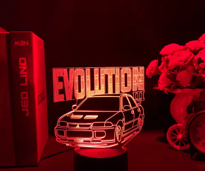 3D Evolution night light σε λειτουργία με αλλαγή 16 χρωμάτων
