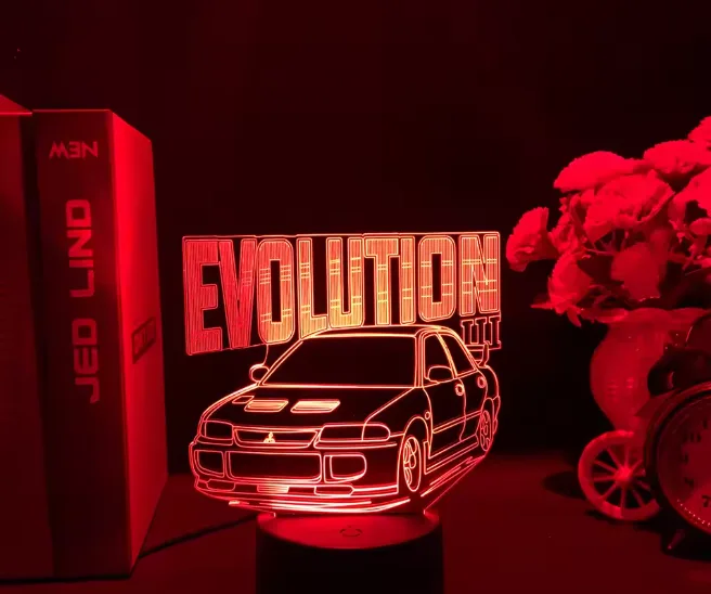 3D Evolution night light σε λειτουργία με αλλαγή 16 χρωμάτων